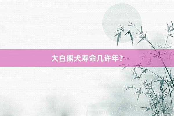 大白熊犬寿命几许年？
